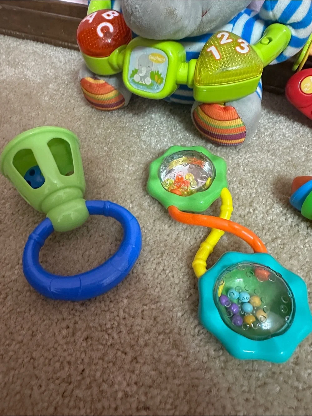 Baby Toys 6 Piece Lot Rattles Caterpillar Music Small Misc Brands